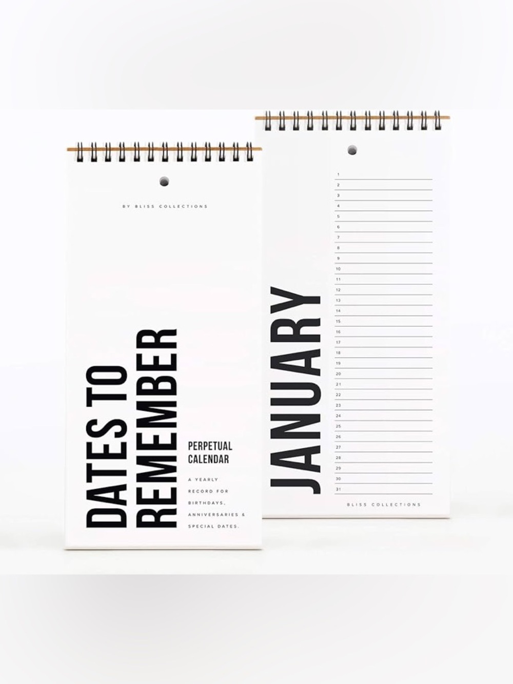 Bliss Collections Perpetual Calendar - A Yearly Record For Special Dates